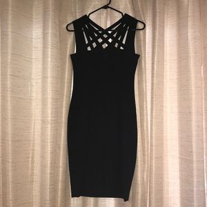 Form fitting little black dress